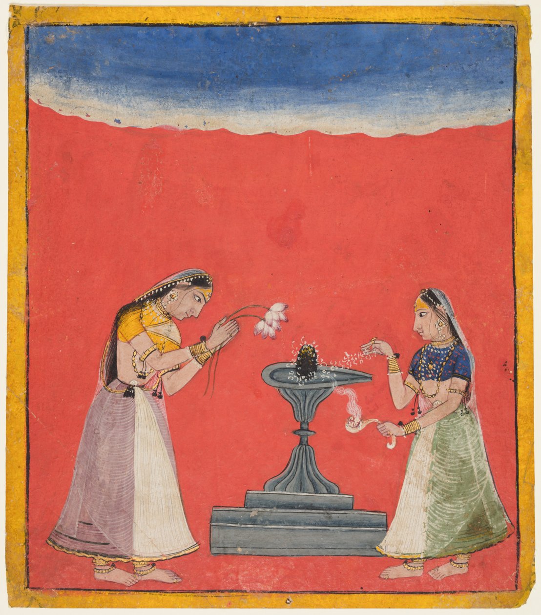 Devangandhari Ragini von Hindola, ca. 1700 von Unbekannt