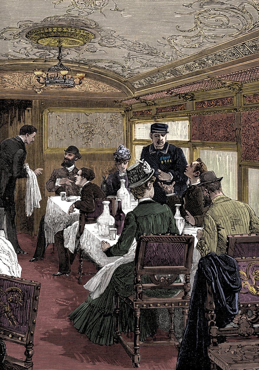 Speisewagen im Orient-Express von Unbekannt