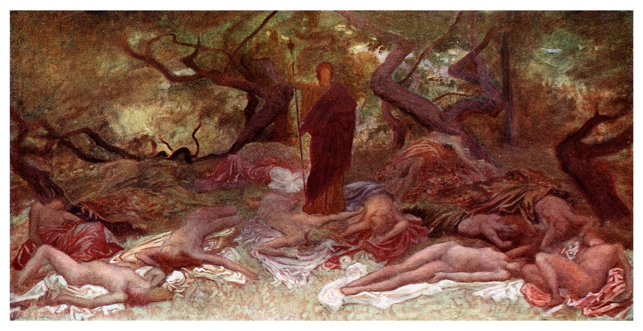Dionysos und die Mänaden, 1901 von Unbekannt
