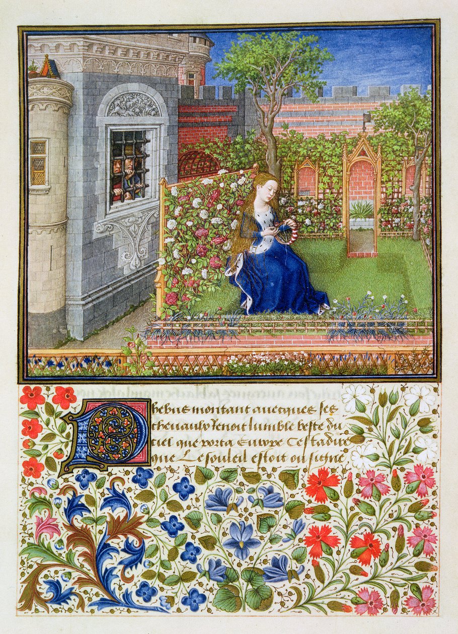 Emilia in ihrem Garten, 1468 von Unbekannt