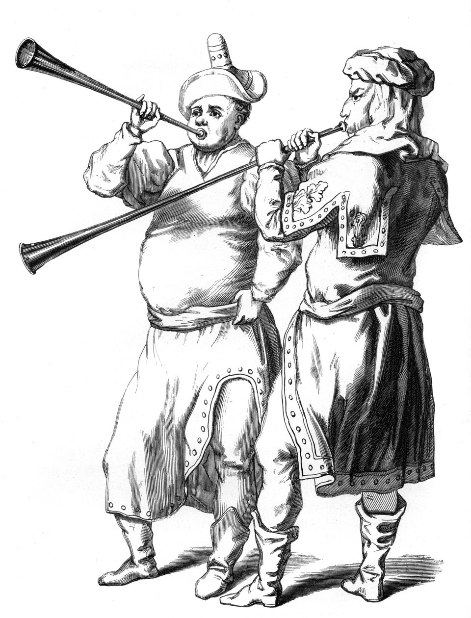 Englische Trompeter, 1375, 1849 von Unbekannt