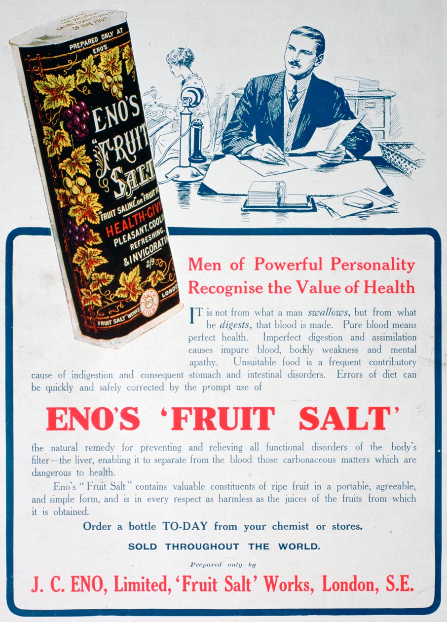 Enos Fruchtsalz-Werbung, 1915 von Unbekannt