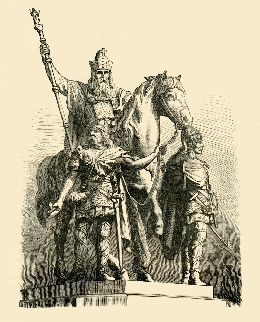 Reiterstatue von Karl dem Großen, Paris, 1890 von Unbekannt