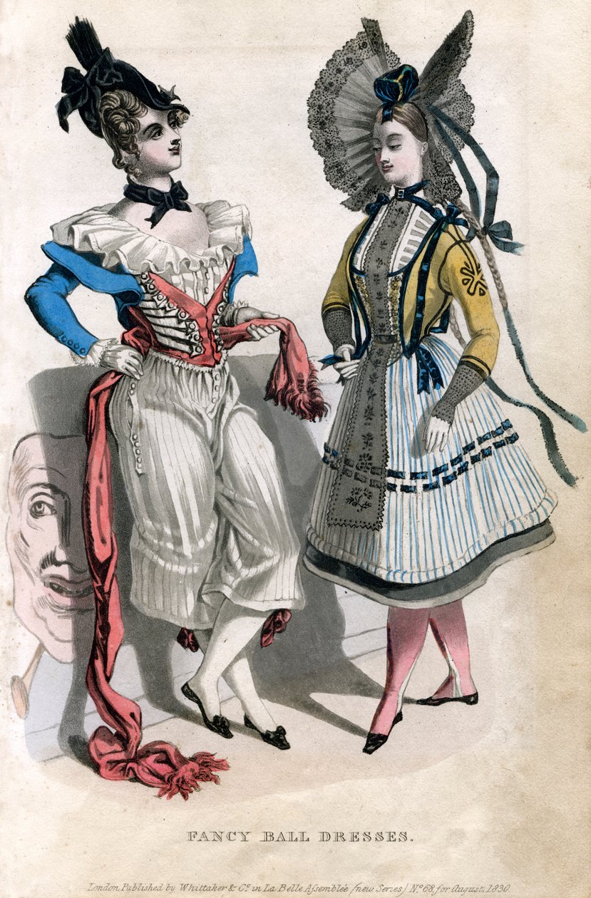 Kostümballkleider, 1830 von Unbekannt