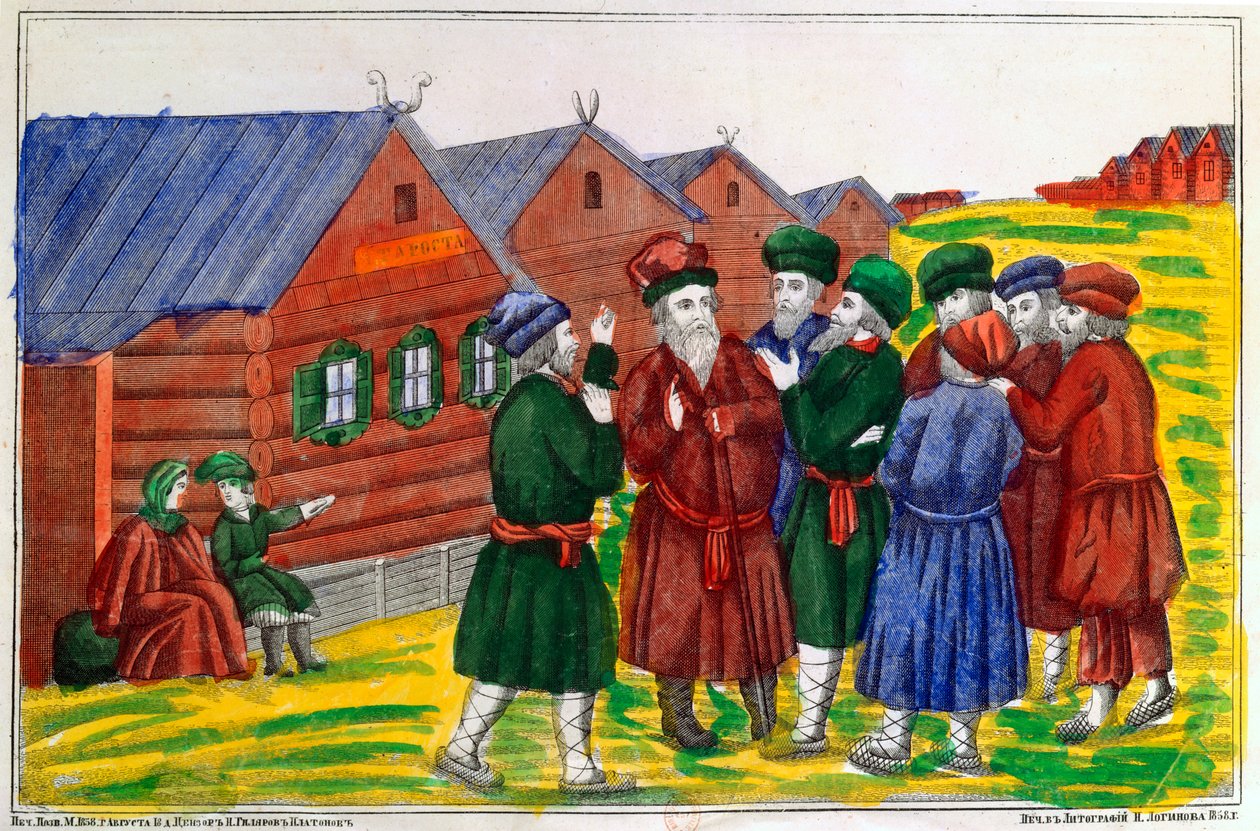 Bauernversammlung, 1858 von Unbekannt