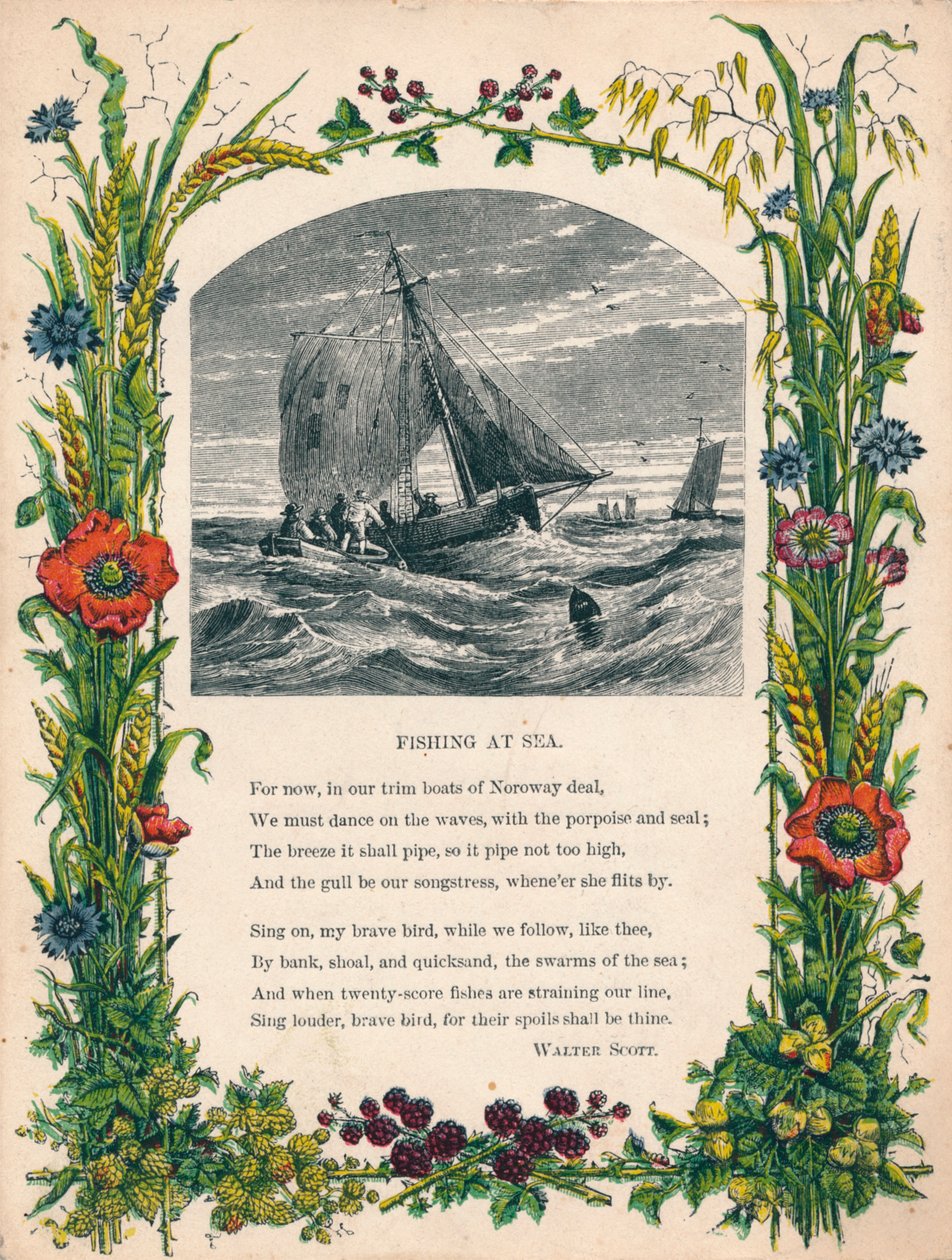 Fischen auf See von Walter Scott, um 1900 von Unbekannt