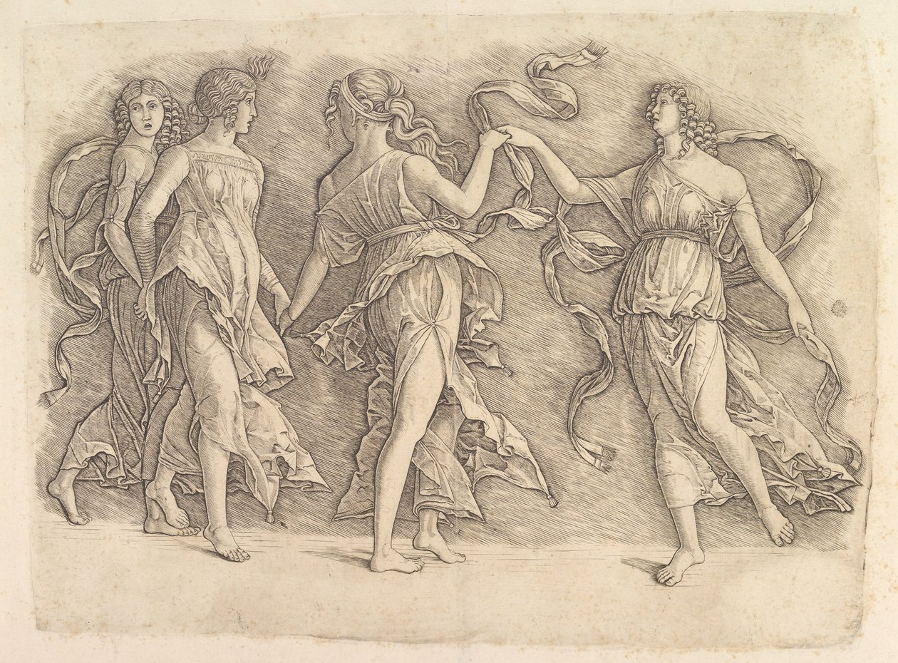 Vier tanzende Musen, ca. 1497 von Unbekannt