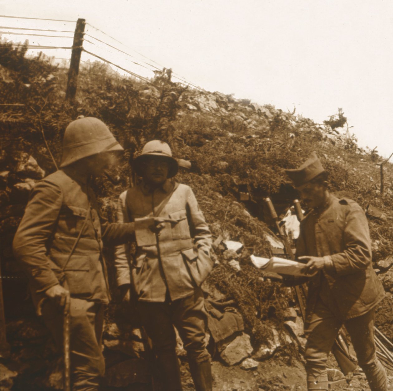 Frontlinie Richtung Monastir, Serbien, um 1916 von Unbekannt
