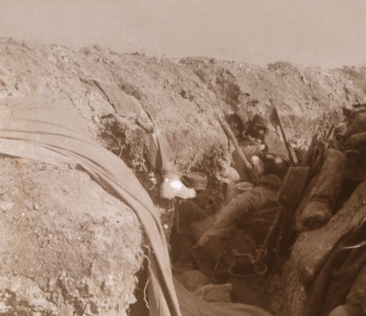 Frontliniengräben, Beauséjour, Nordfrankreich, um 1914-1918 von Unbekannt