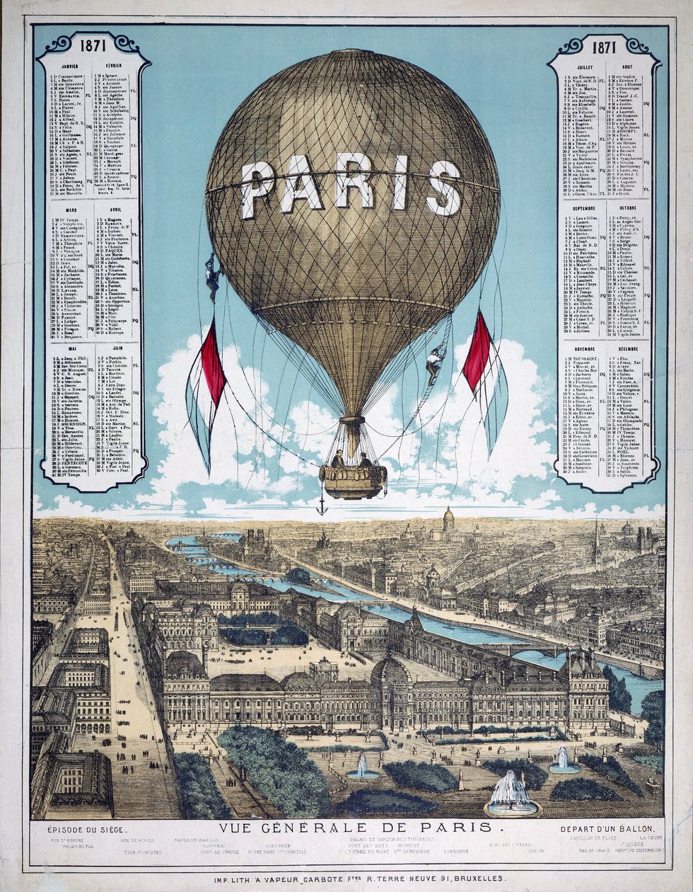 Gesamtansicht von Paris, Frankreich von Unbekannt