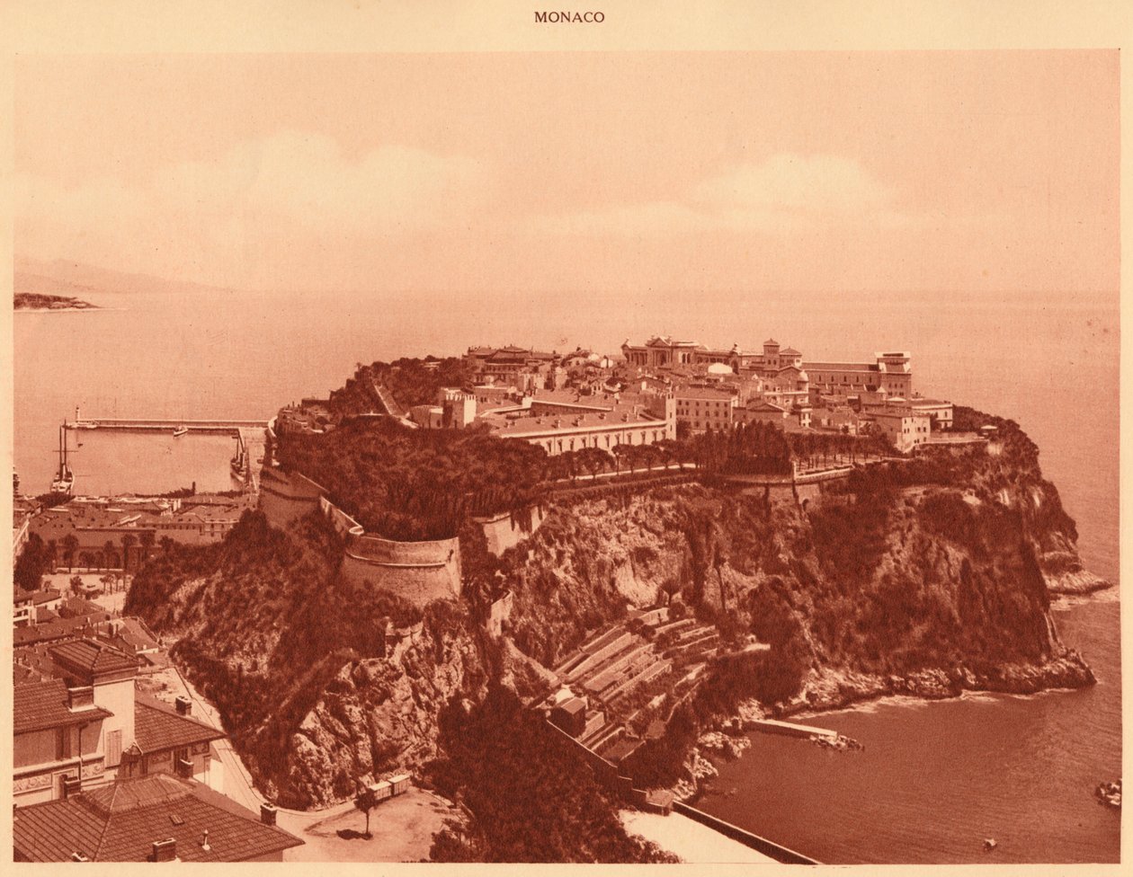Gesamtansicht des Fürstentums Monaco, 1930 von Unbekannt