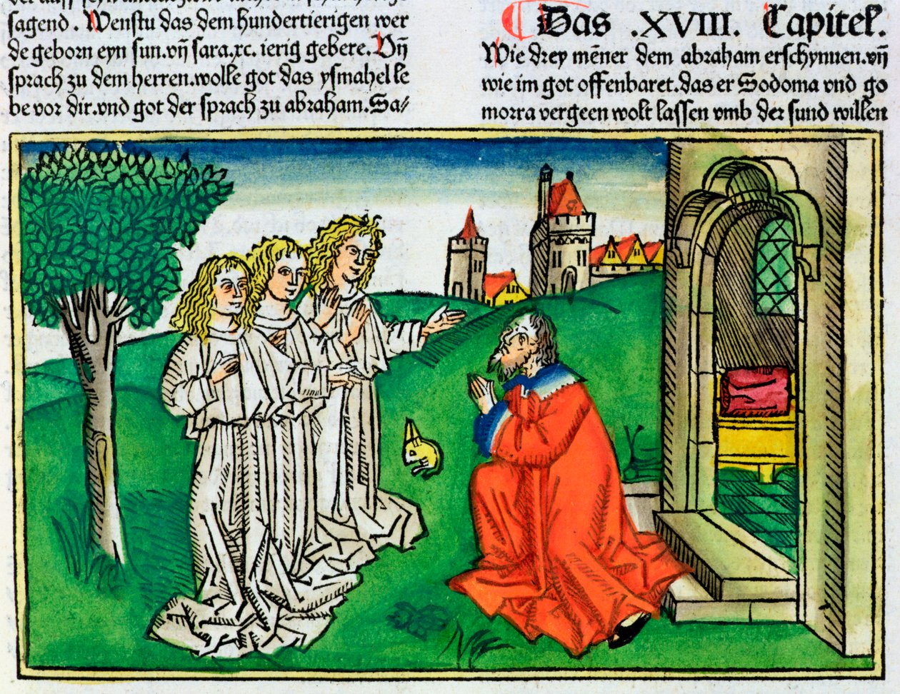 Genesis 18:2: Abraham und die drei Engel von Unbekannt