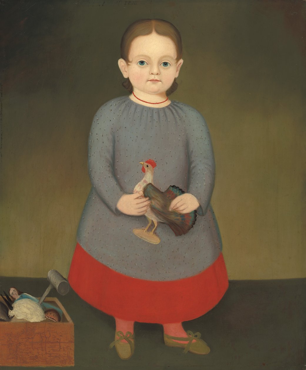 Mädchen mit Spielzeughahn, ca. 1840 von Unbekannt