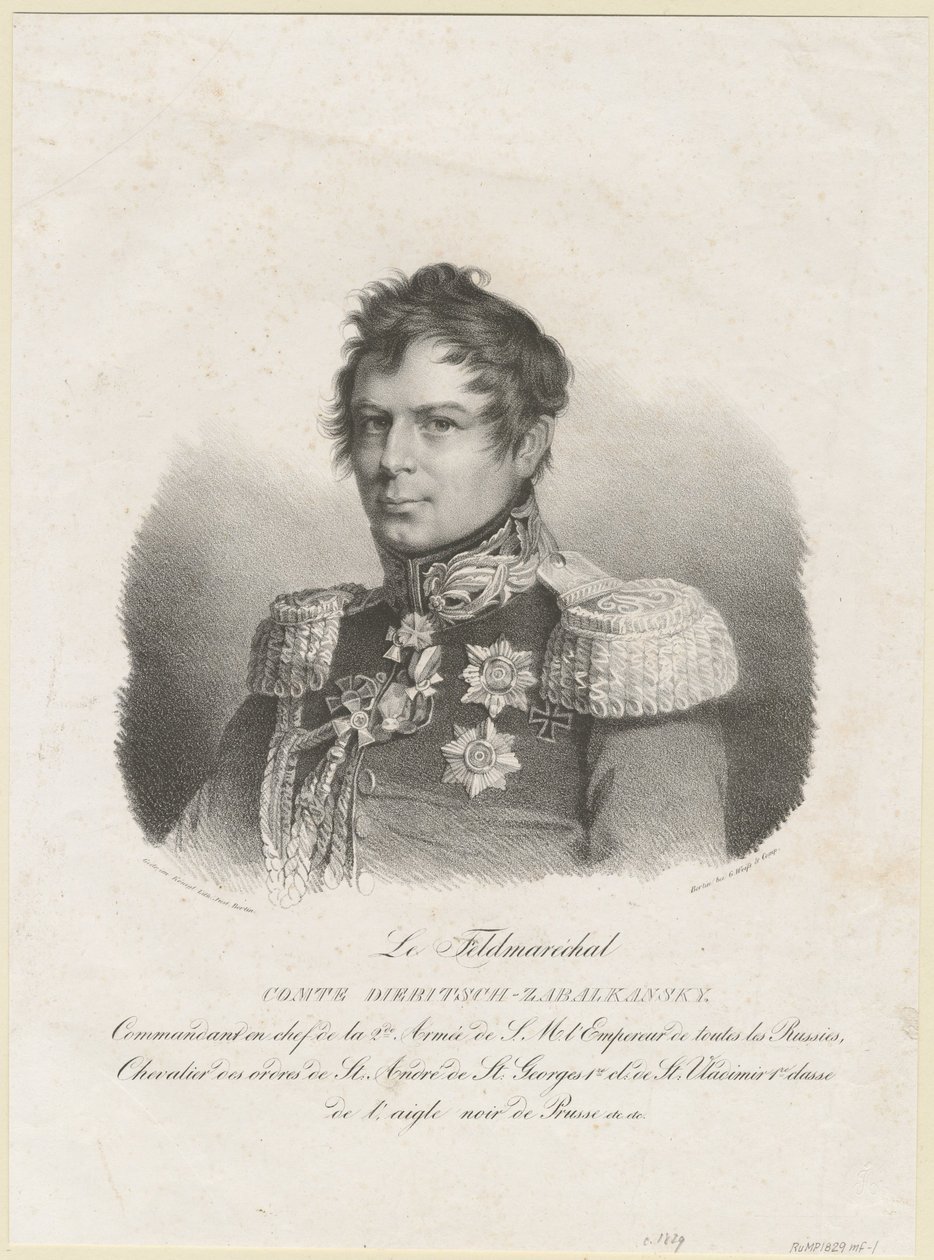 Graf Iwan Iwanowitsch Diebitsch-Zabalkansky, 1829 von Unbekannt