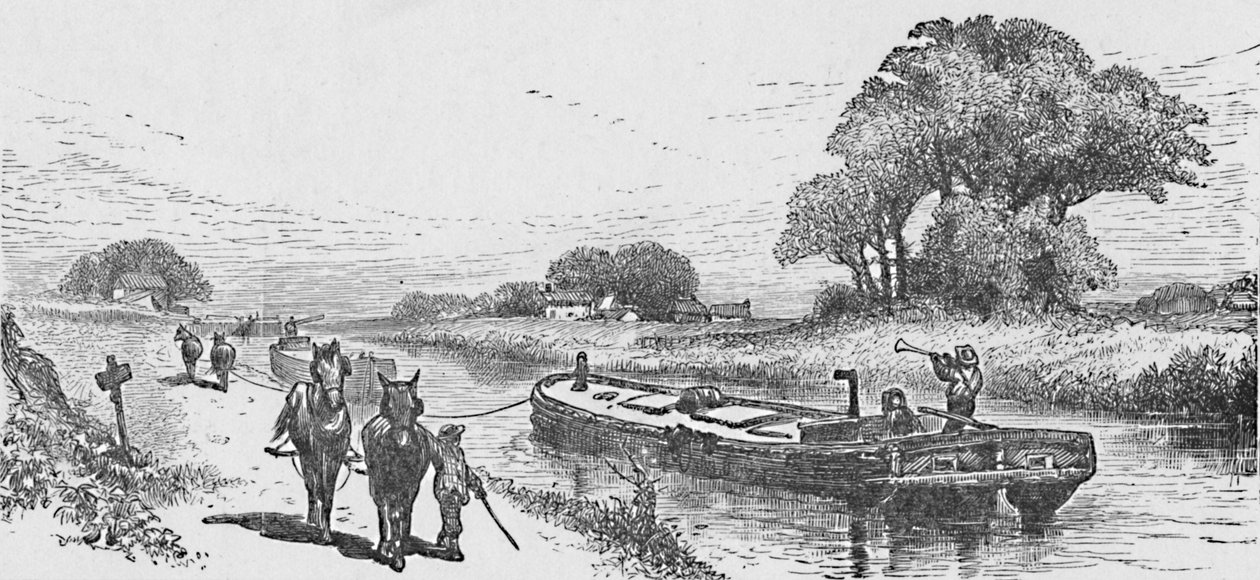 Getreideboot auf dem Erie-Kanal, 1883 von Unbekannt
