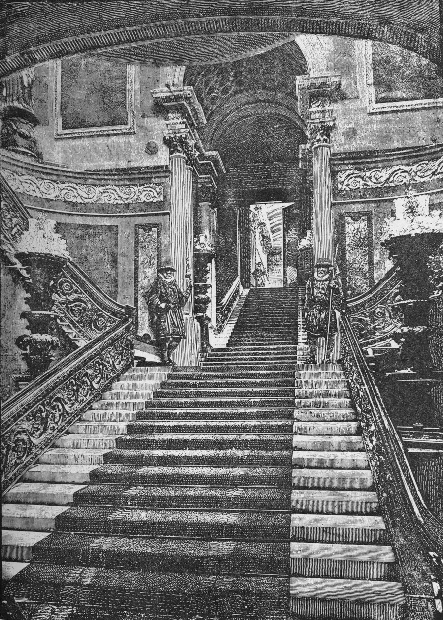 Große Treppe, Buckingham Palace, 1890 von Unbekannt