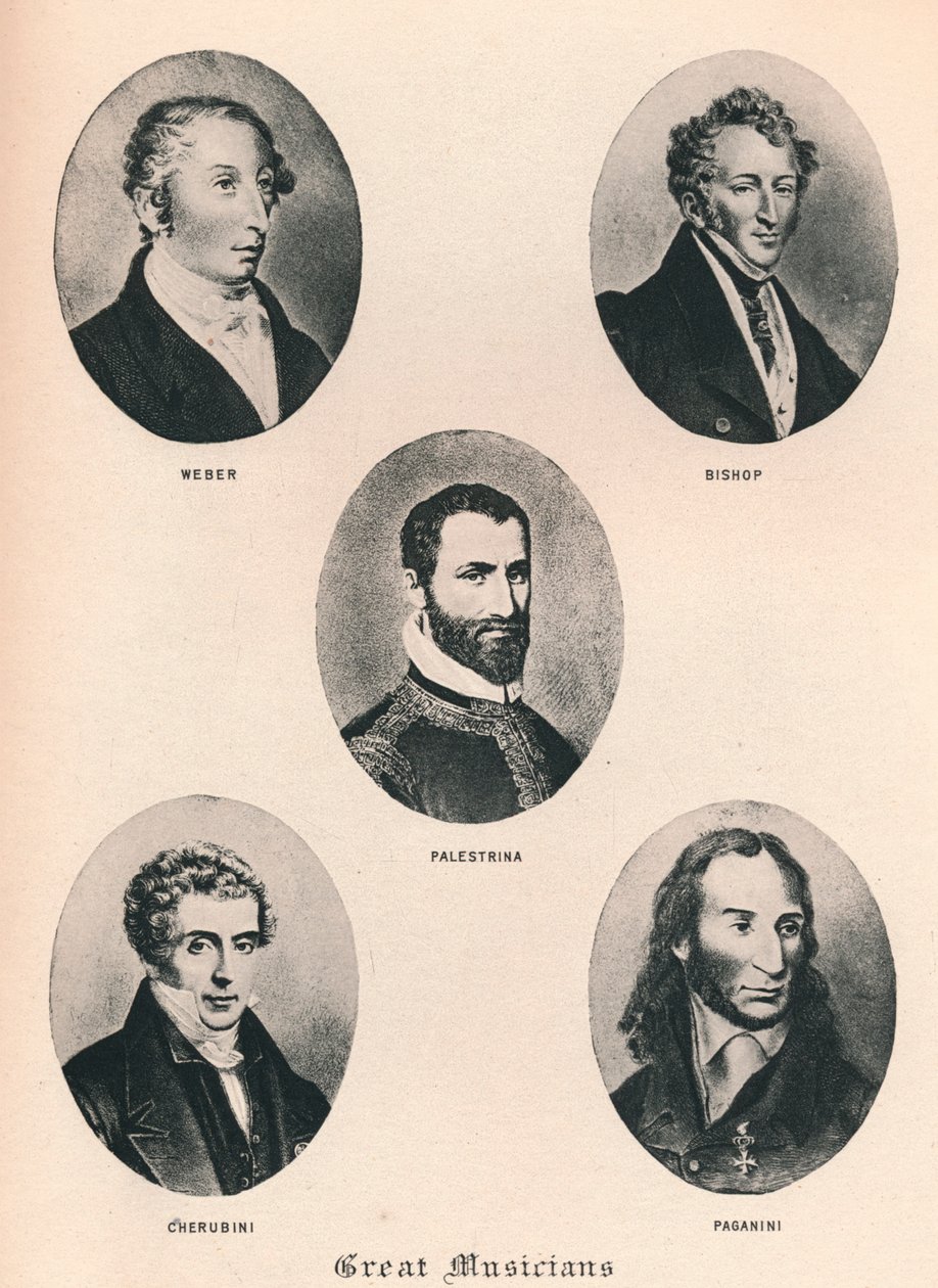 Große Musiker - Tafel XV., 1895 von Unbekannt