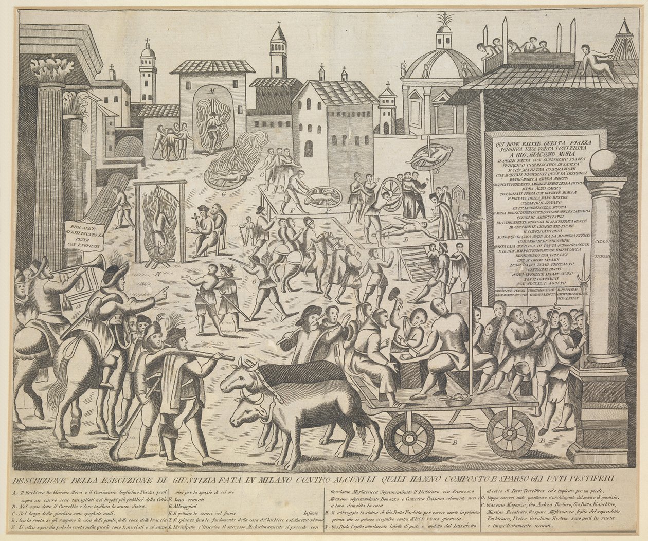 Große Pest von Mailand, 1630, ca. 1835 von Unbekannt