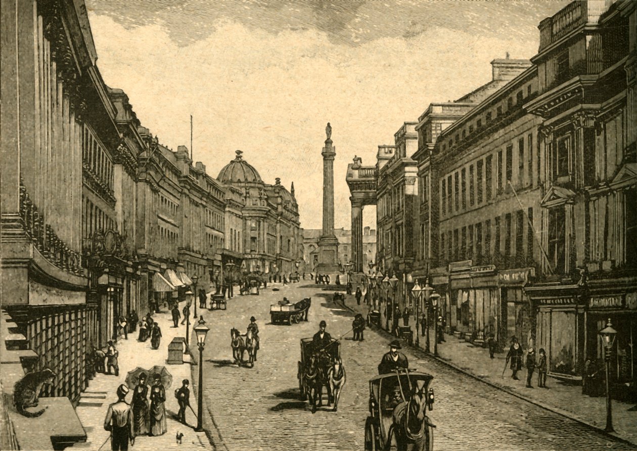 Grey Street, Newcastle-on-Tyne, ca. 1890 von Unbekannt