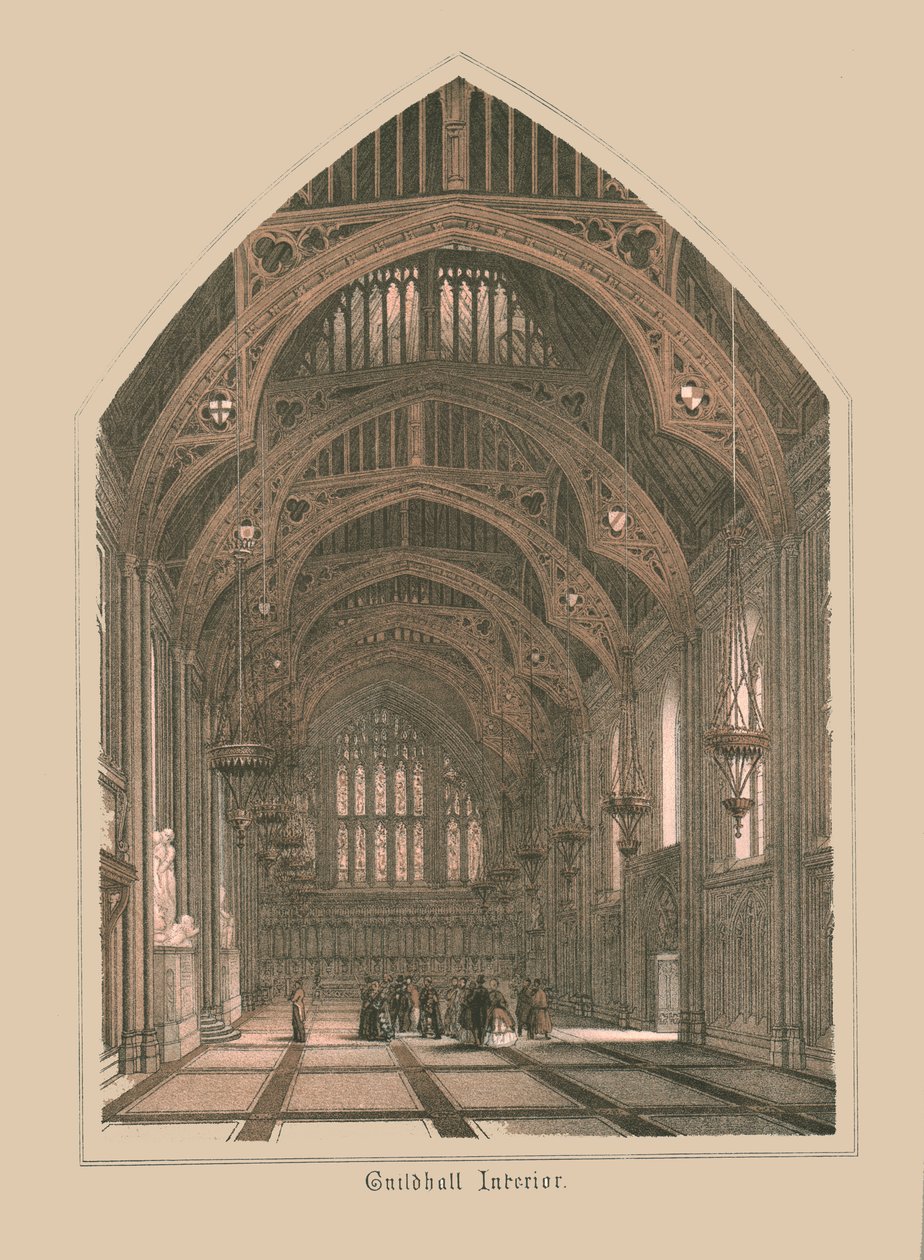 Innenansicht der Guild Hall, 1886 von Unbekannt