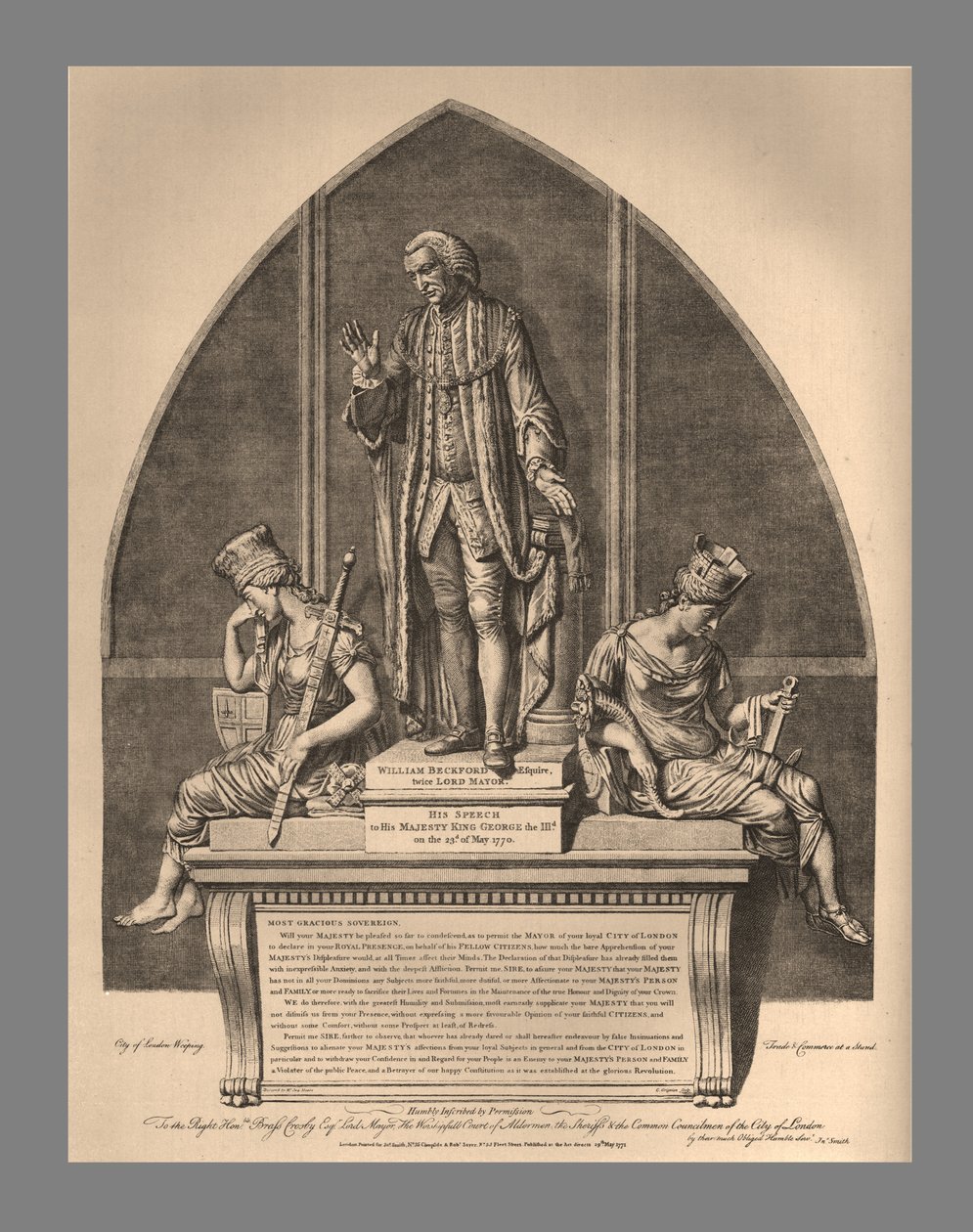 Guild Hall Denkmal für William Beckford von Unbekannt