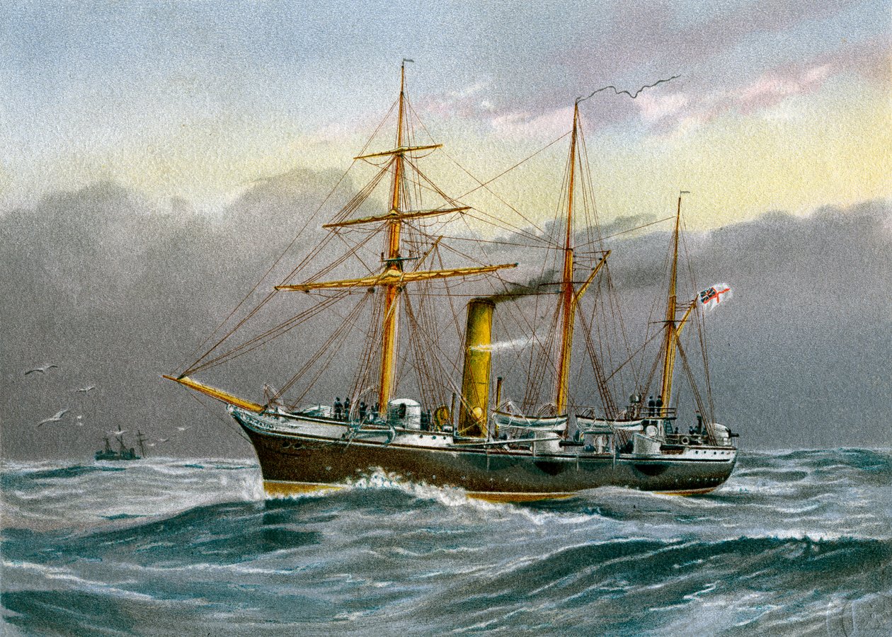 HMS Nymphe, Sloop der Royal Navy, ca. 1890-ca. 1893 von Unbekannt