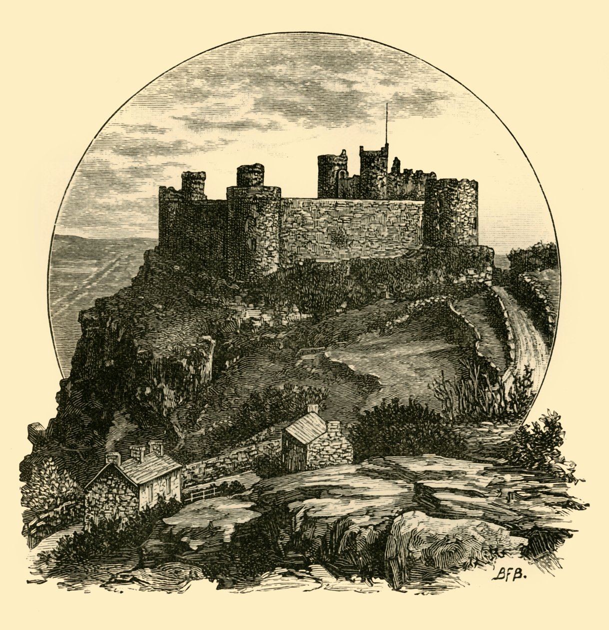 Harlech Castle, 1898 von Unbekannt