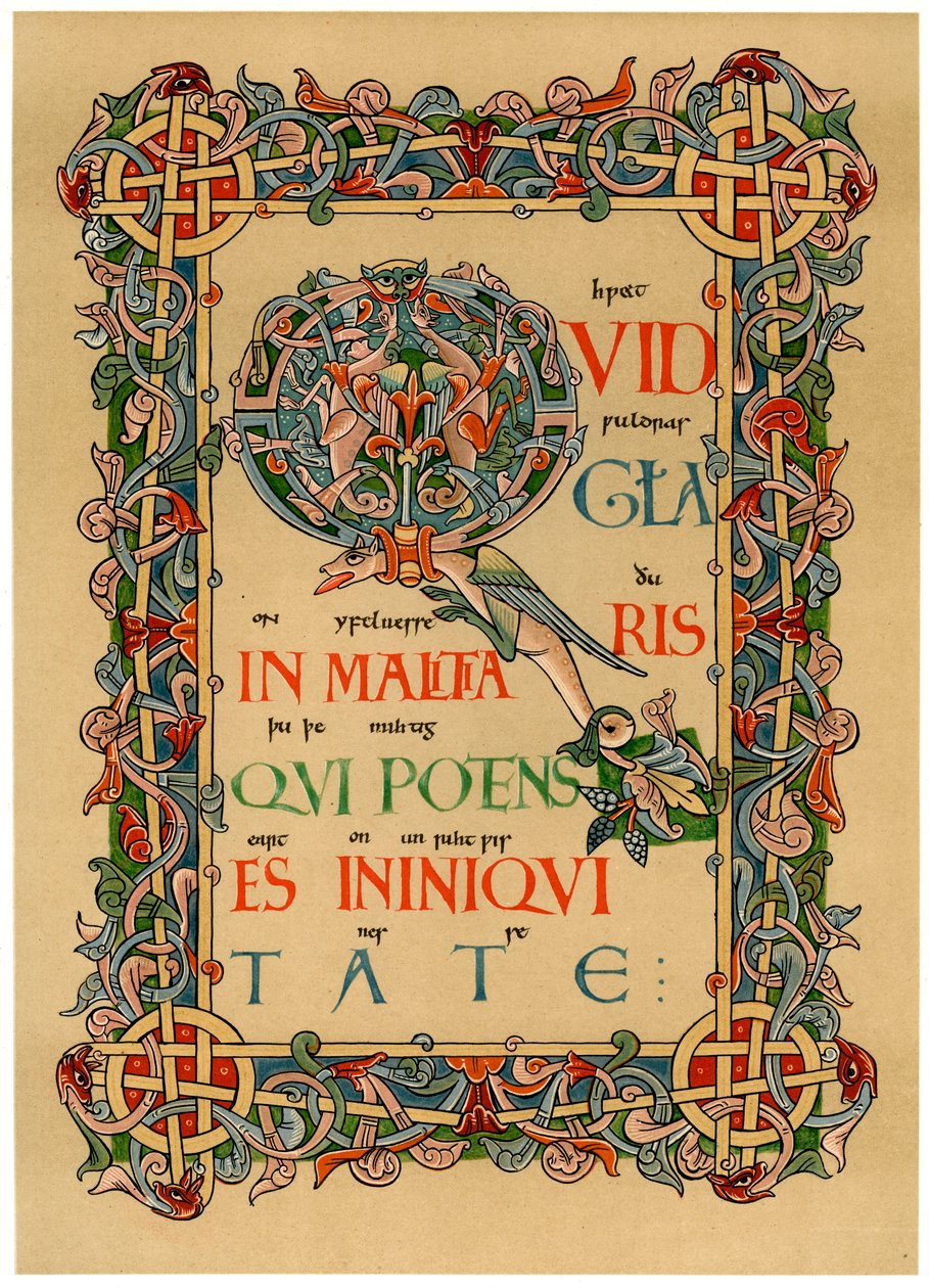 Illuminierte Initiale Q, ca. 1073 von Unbekannt