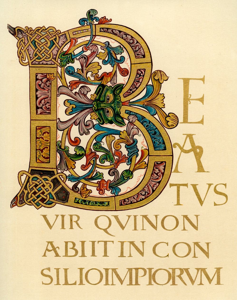 Initialbuchstabe B, 980-1000 n. Chr. von Unbekannt
