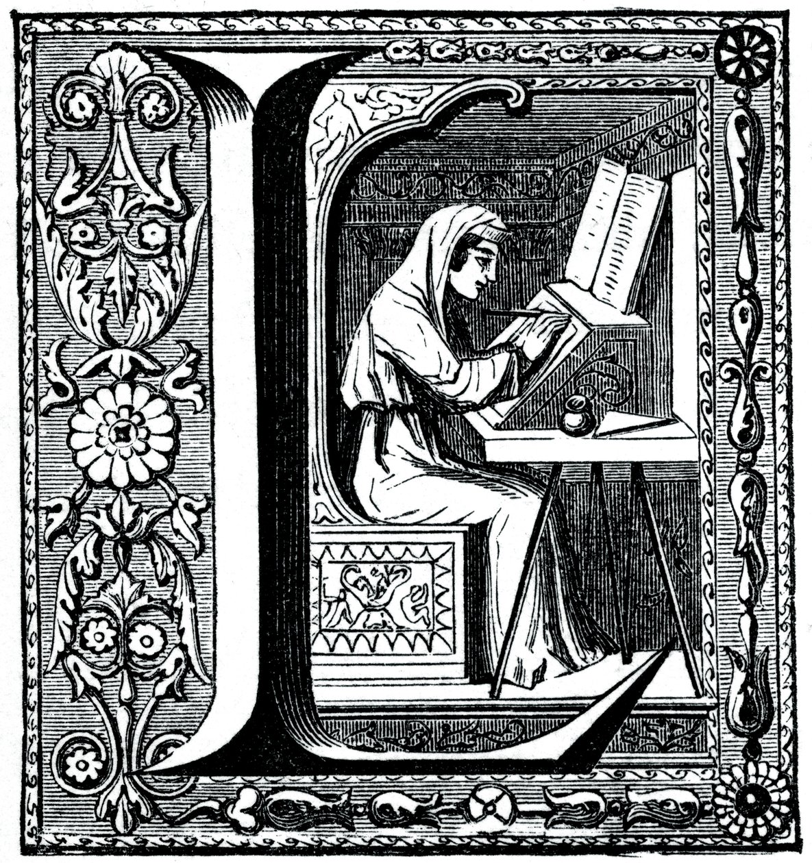 Initialbuchstabe L, 1870 von Unbekannt
