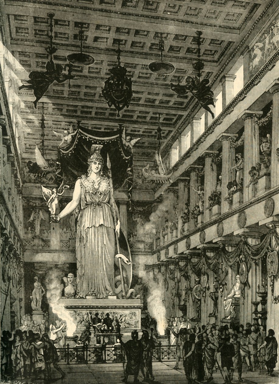 Innenraum des Parthenon, restauriert, 1890 von Unbekannt