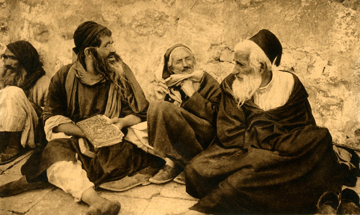 Jerusalem - Juden an der Klagemauer, um 1918-1939 von Unbekannt