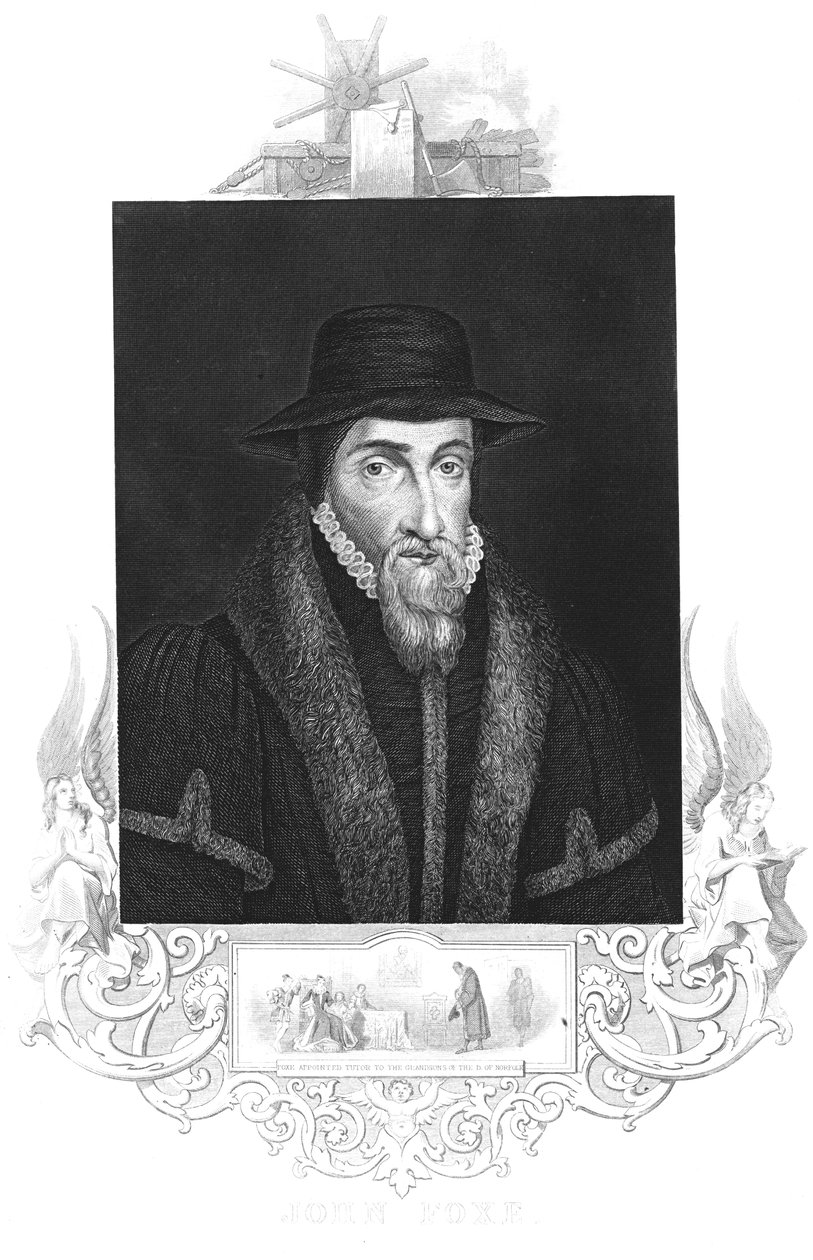 John Foxe, englischer Märtyrologe des 16. Jahrhunderts, c1880 von Unbekannt