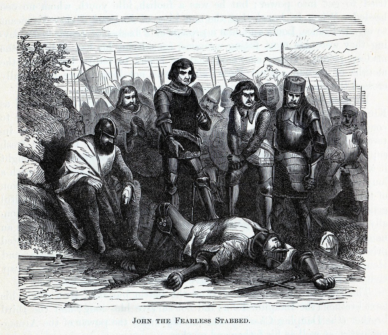 Johann der Furchtlose erstochen, 1882 von Unbekannt