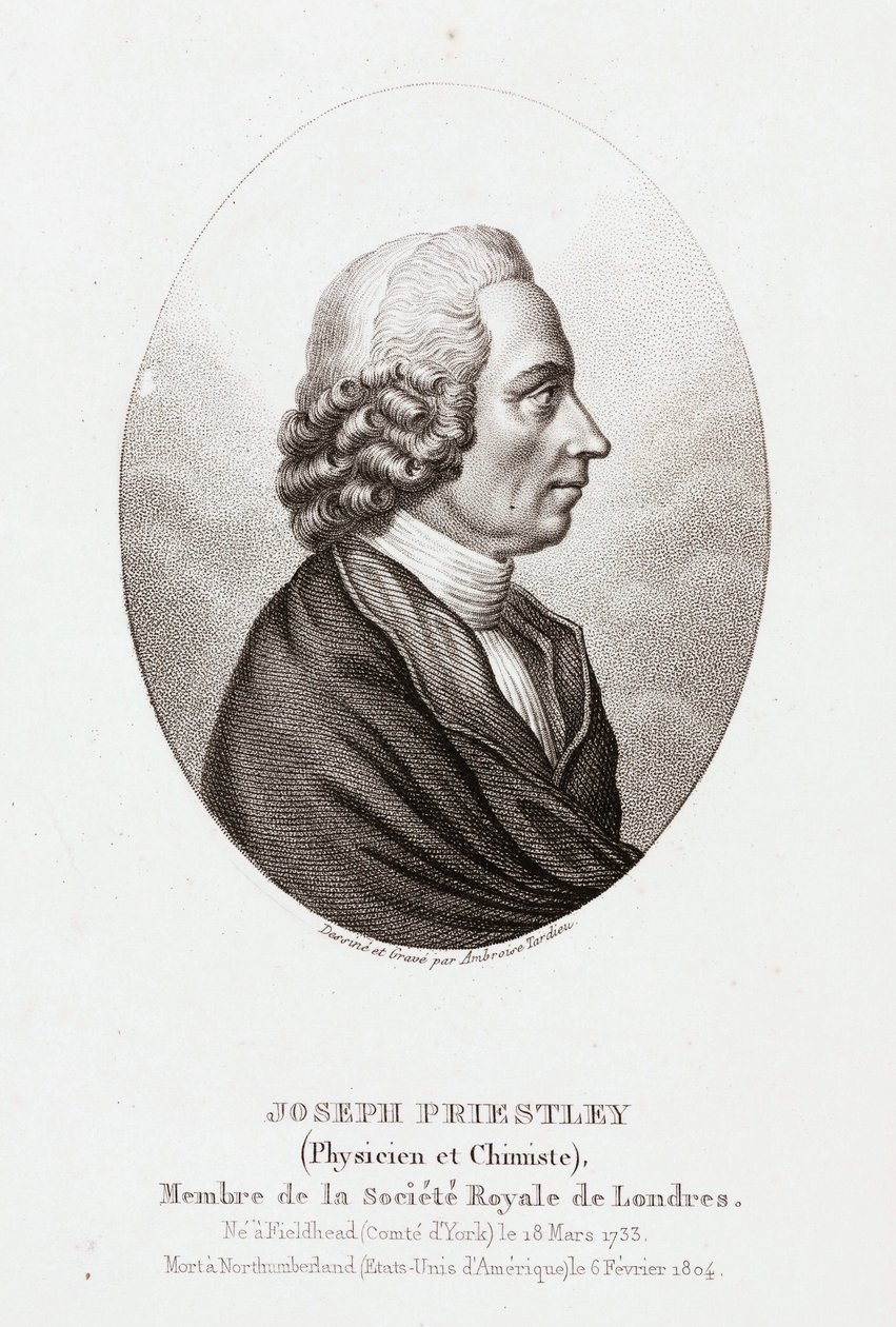 Joseph Priestley, englisch-amerikanischer Theologe und Chemiker, ca. 1780 von Unbekannt