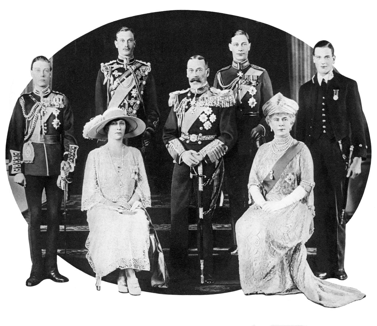 König George V und seine Familie, ca. 1930er Jahre von Unbekannt