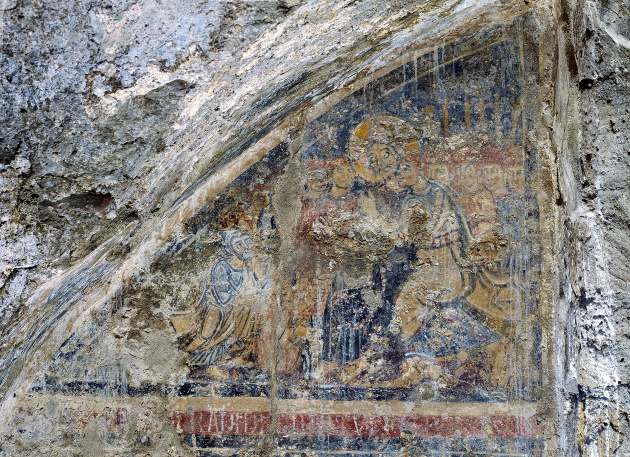 Kuss des Judas (Fresko) von Unbekannt