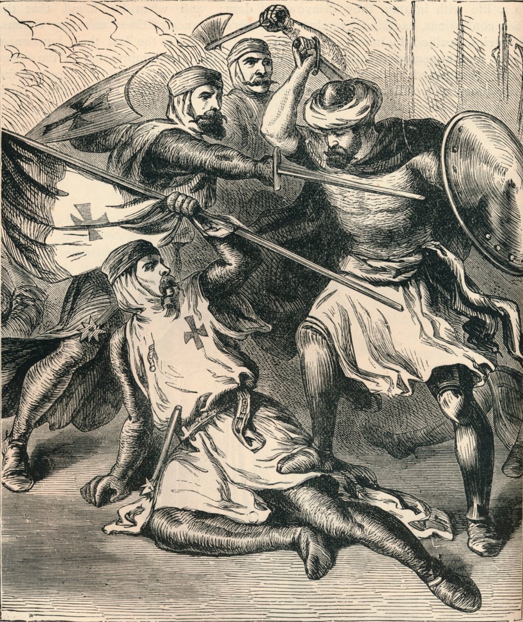 Tempelritter auf dem Schlachtfeld von Unbekannt