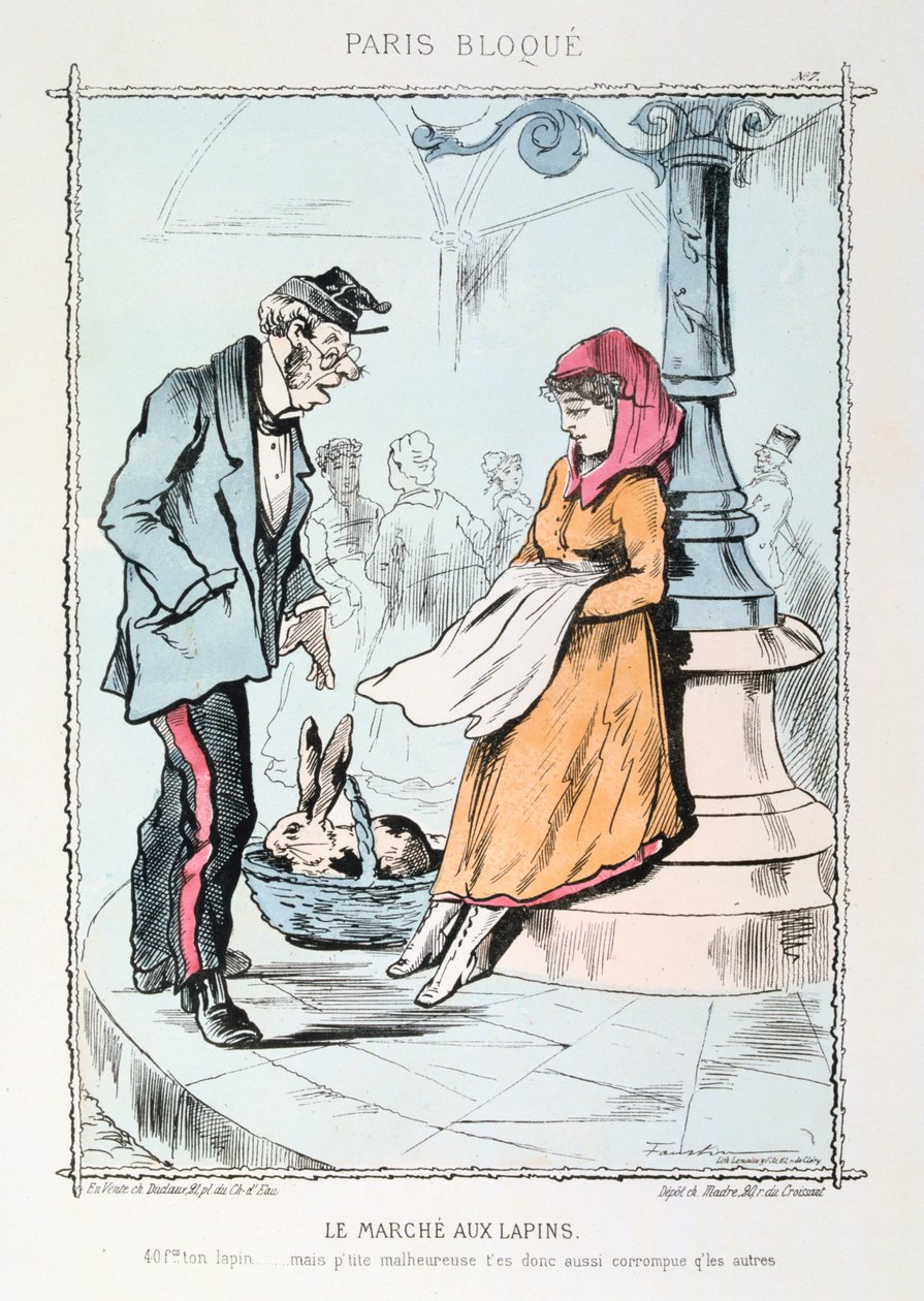 Le Marché aux Lapins, 1870-1871 von Unbekannt