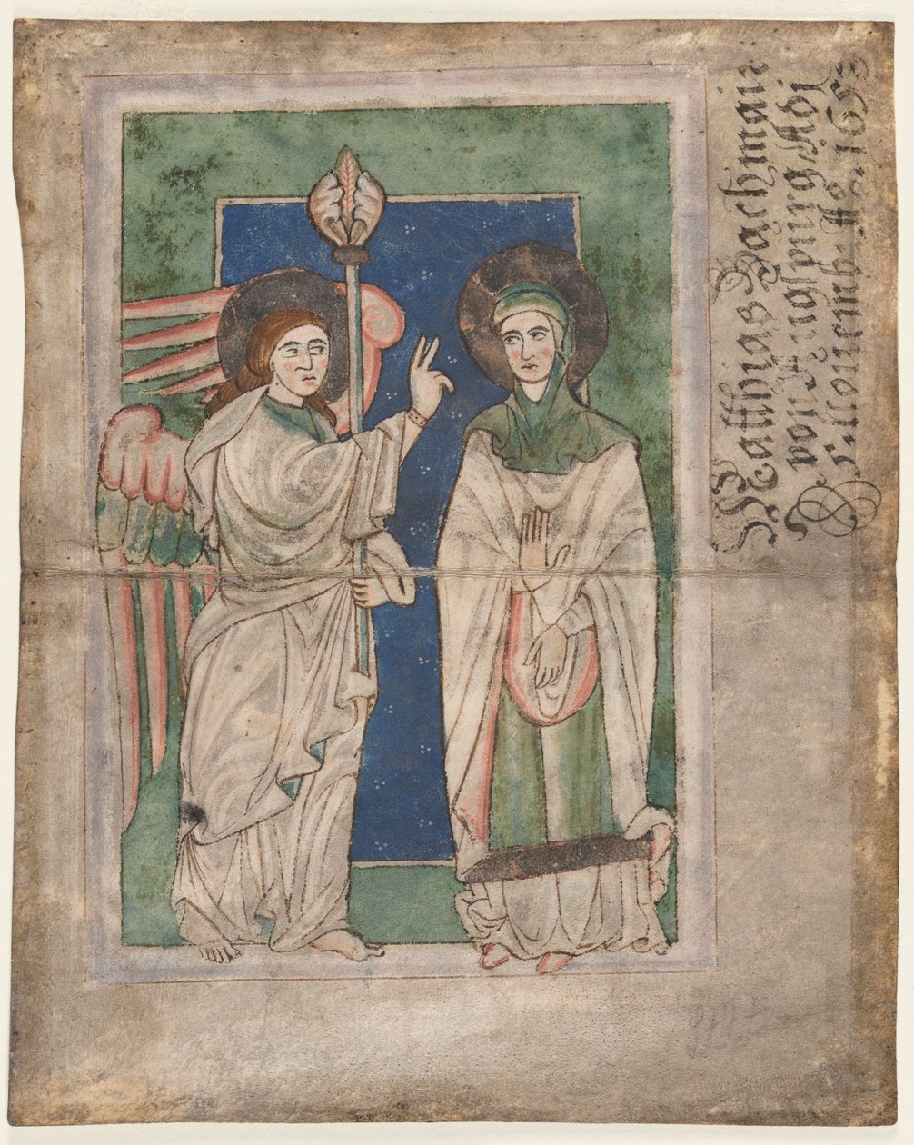 Blatt aus einem Psalter: Verkündigung von Unbekannt