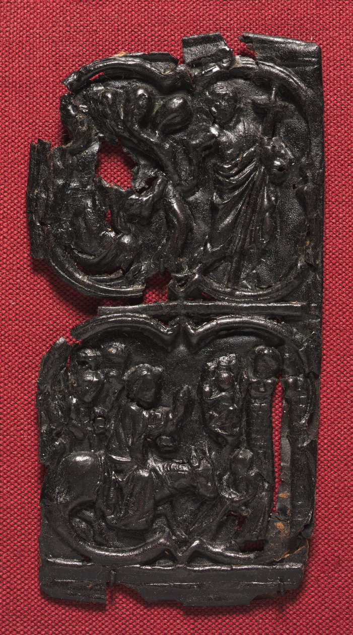 Lederpaneel, um 1350-1400 von Unbekannt