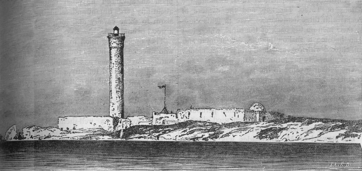 Leuchtturm auf der Insel Paros, Alexandria, ca. 1882 von Unbekannt