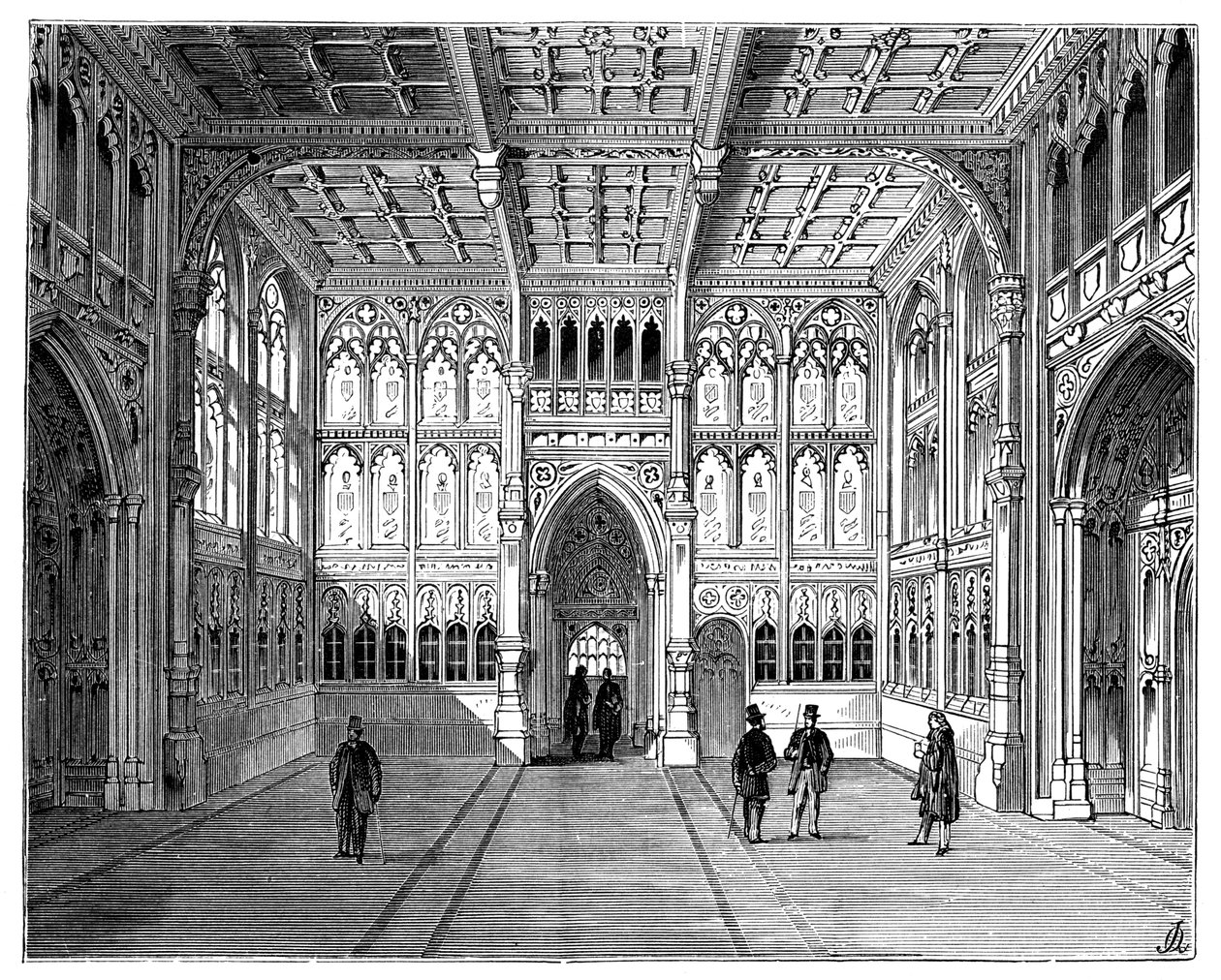 Lobby des Unterhauses, London von Unbekannt