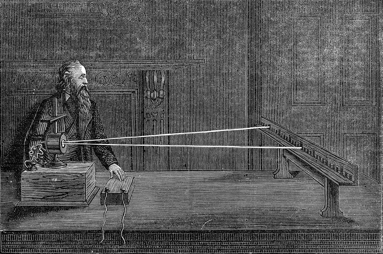 Lord Kelvins Spiegelgalvanometer, 1876 von Unbekannt