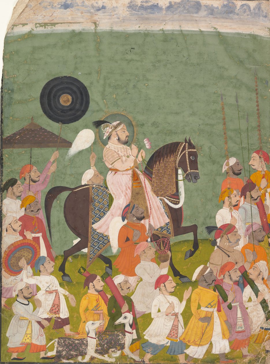 Maharana Jagat Singh II. in Prozession, um 1745 von Unbekannt