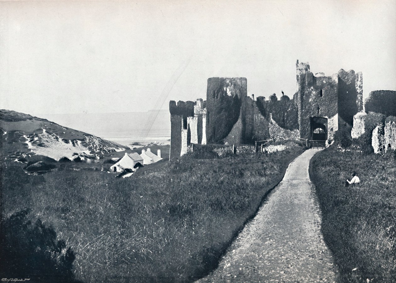 Manorbier - Die Burg, 1895 von Unbekannt