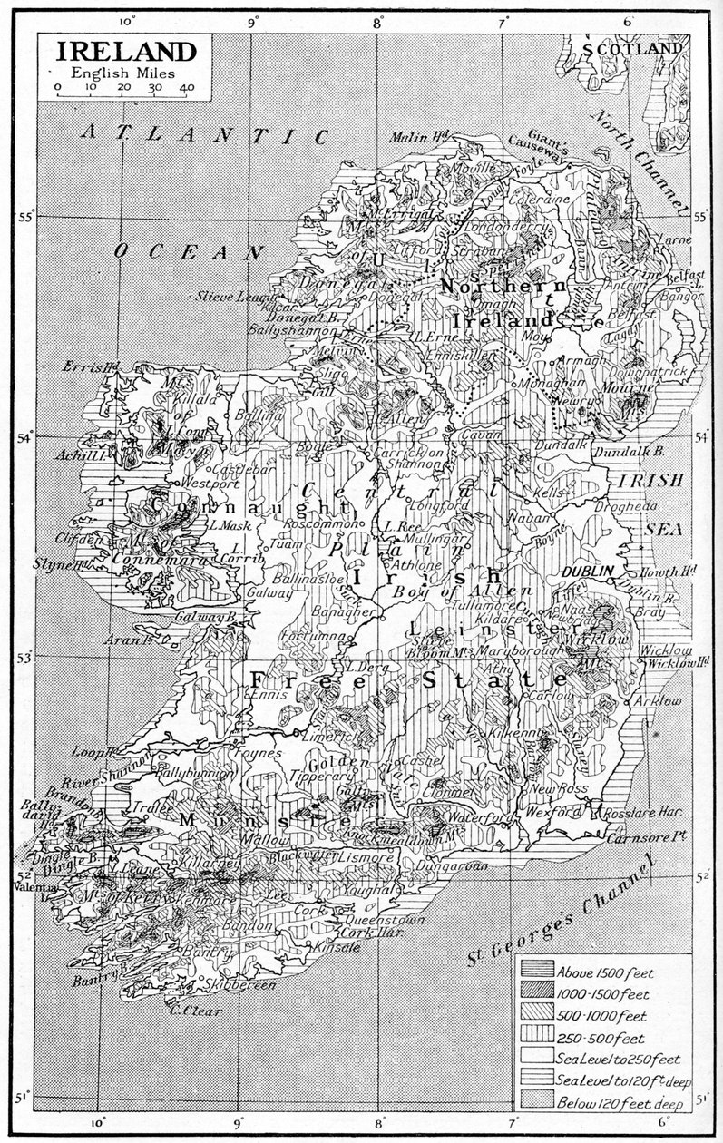 Karte von Irland von Unbekannt