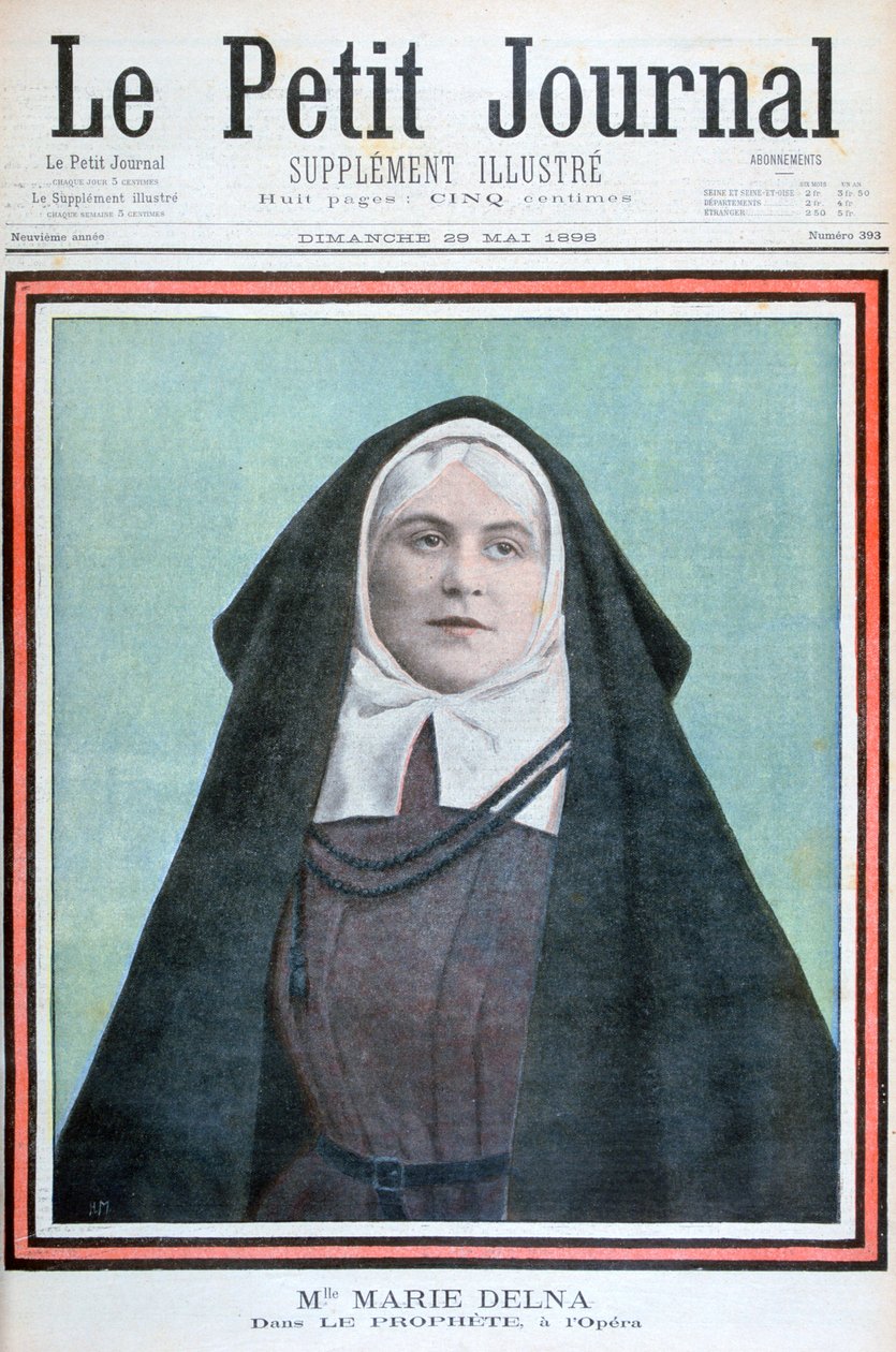 Marie Delna in der Oper Prophète, 1898 von Unbekannt