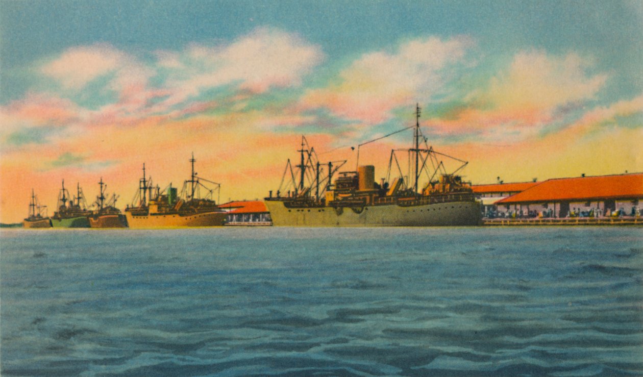 Marine-Terminal, Barranquilla, um 1940er von Unbekannt