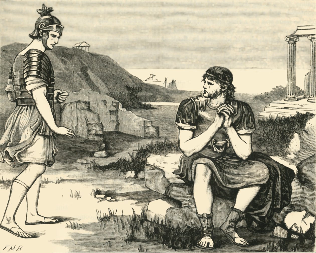 Marius unter den Ruinen von Karthago, 1890 von Unbekannt
